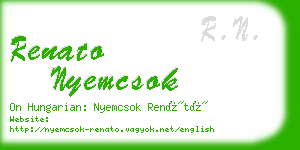 renato nyemcsok business card